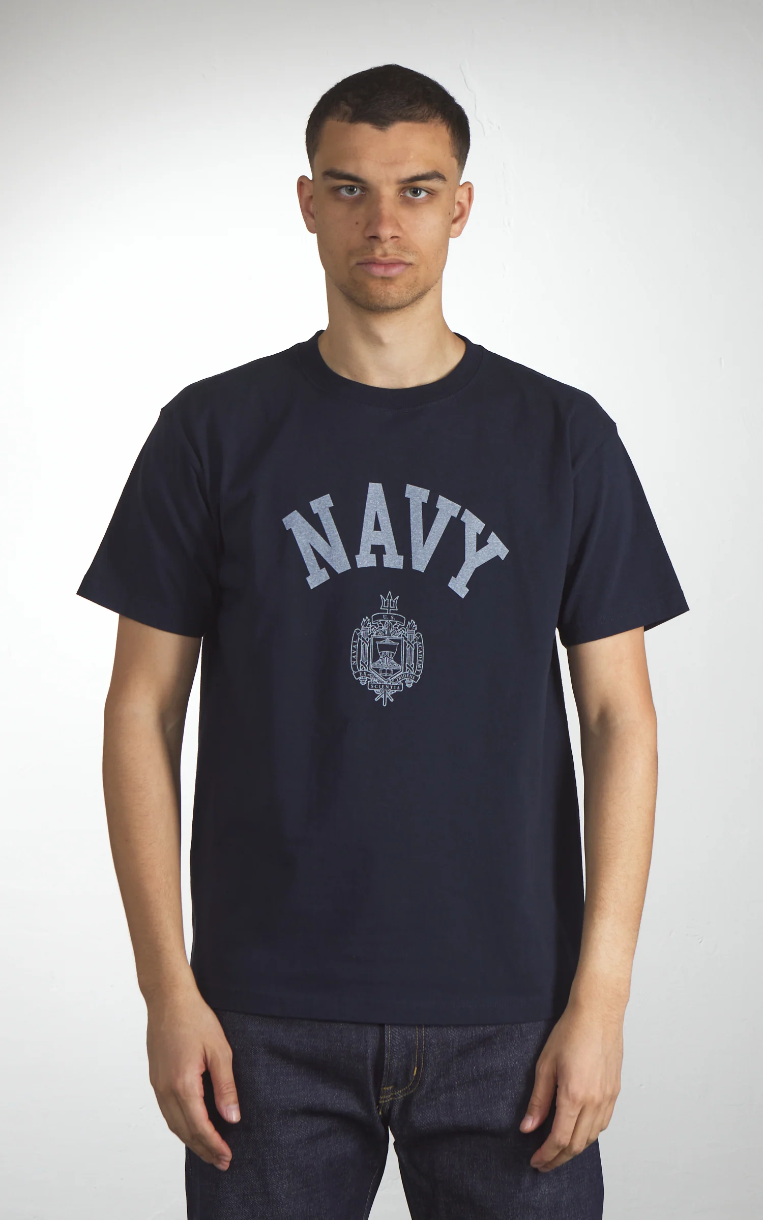 Houston (Navy) Print Tubular T-Shirt Navy - Image 2