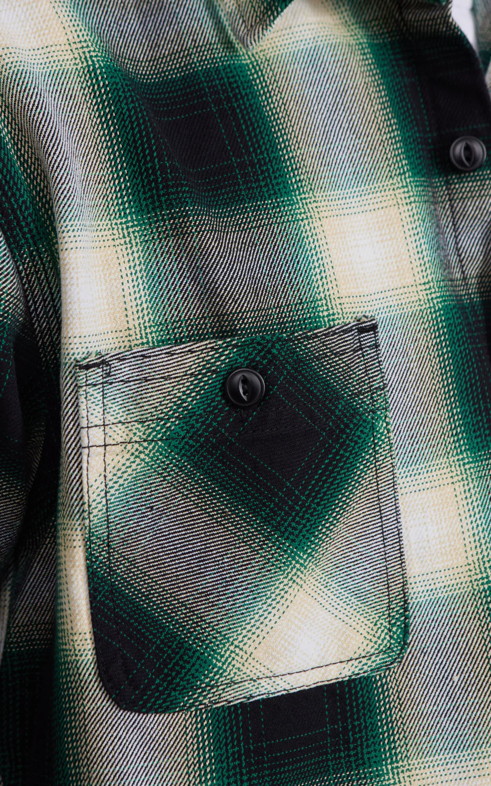 Houston Ombre Check Viyella Shirt Green - Image 5