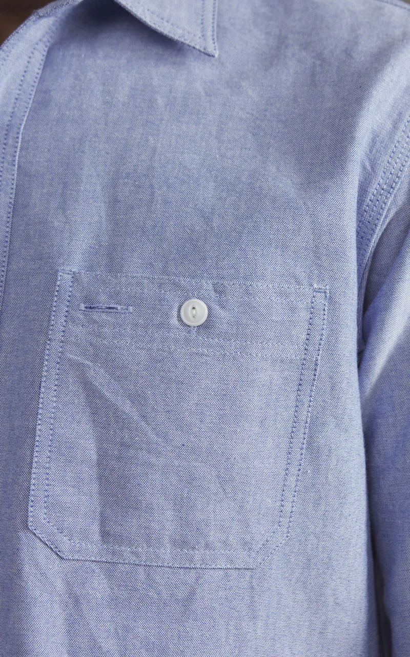 Oxford Work Shirt Chambray Blue - Image 5