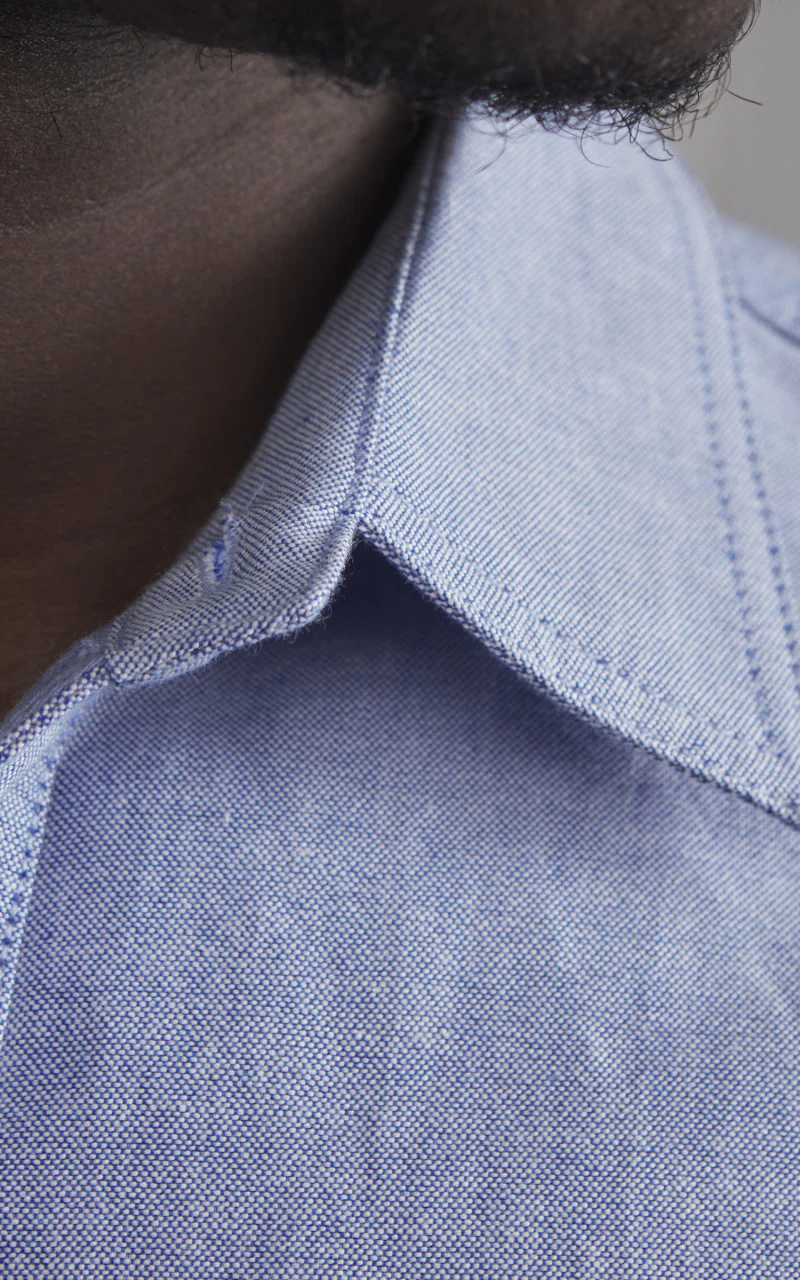 Oxford Work Shirt Chambray Blue - Image 6