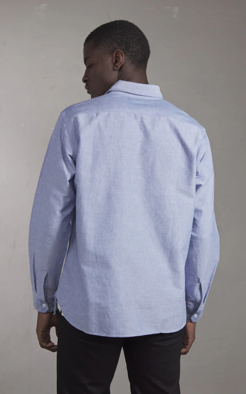 Oxford Work Shirt Chambray Blue - Image 7