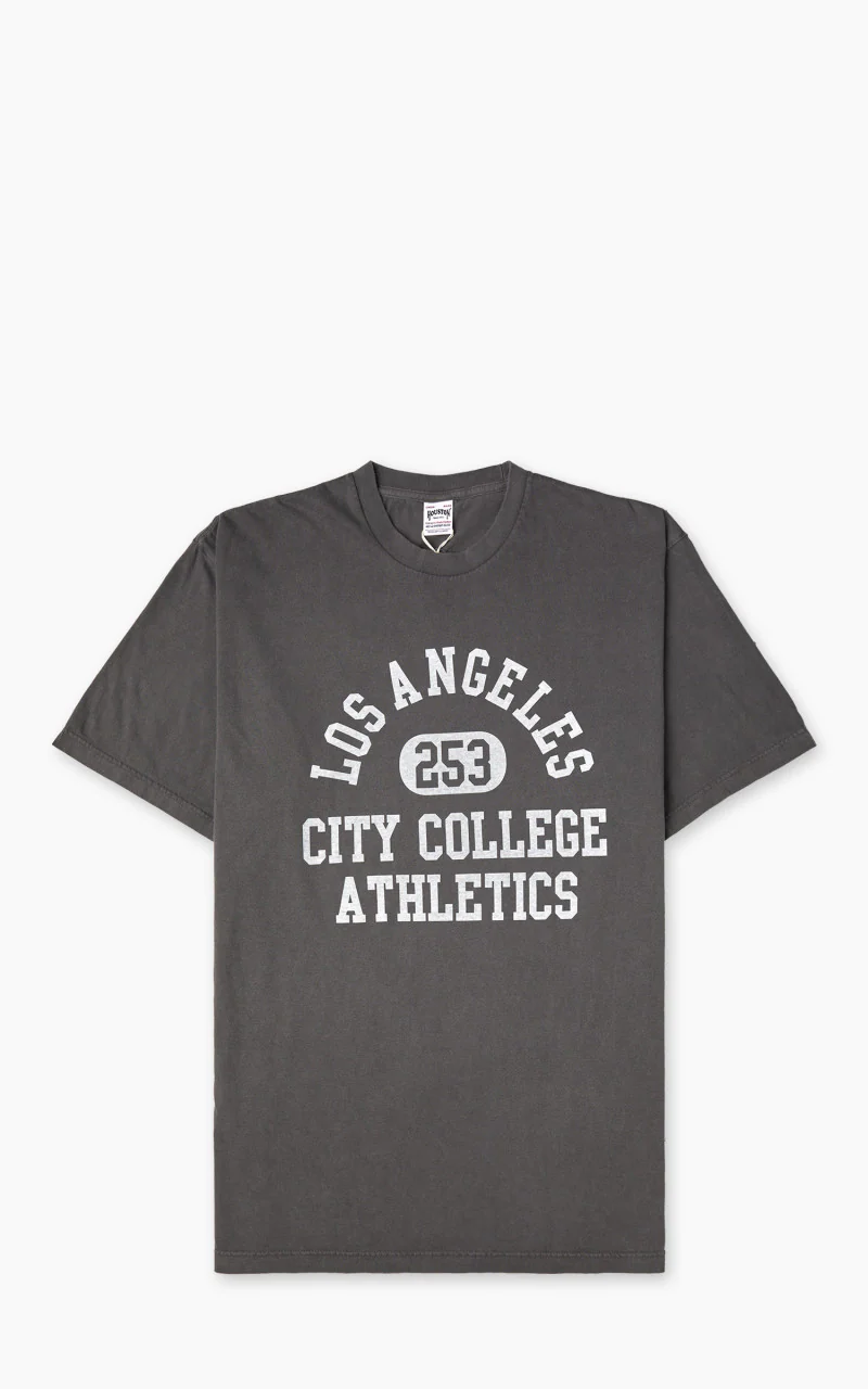 Houston Pigment Dyed (Los Angeles) Print T-Shirt Black