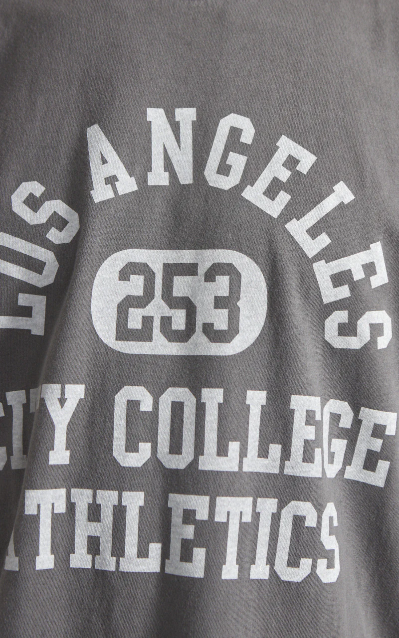 Houston Pigment Dyed (Los Angeles) Print T-Shirt Black - Image 4