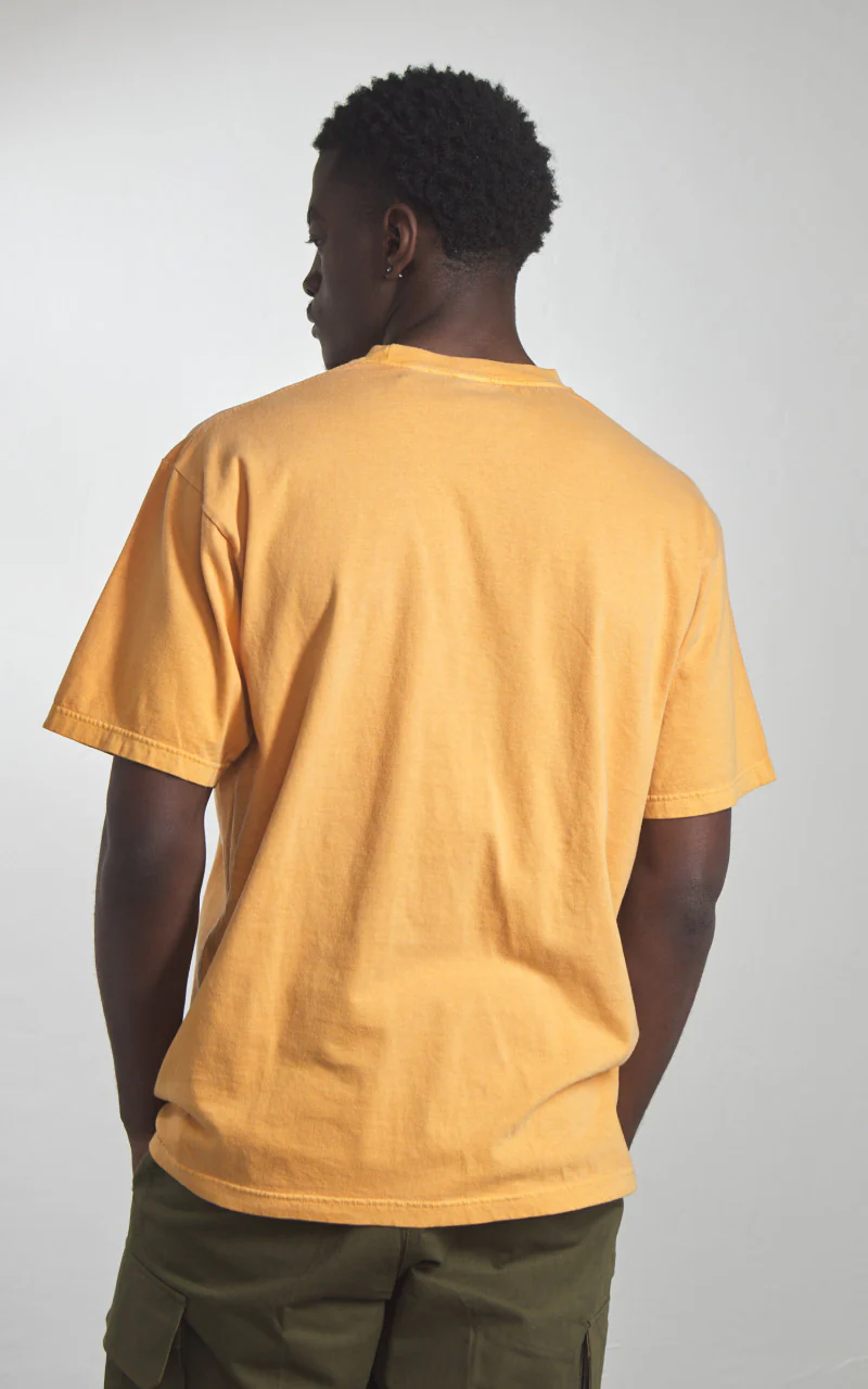Houston Pigment Dyed (Los Angeles) Print T-Shirt Yellow - Image 5