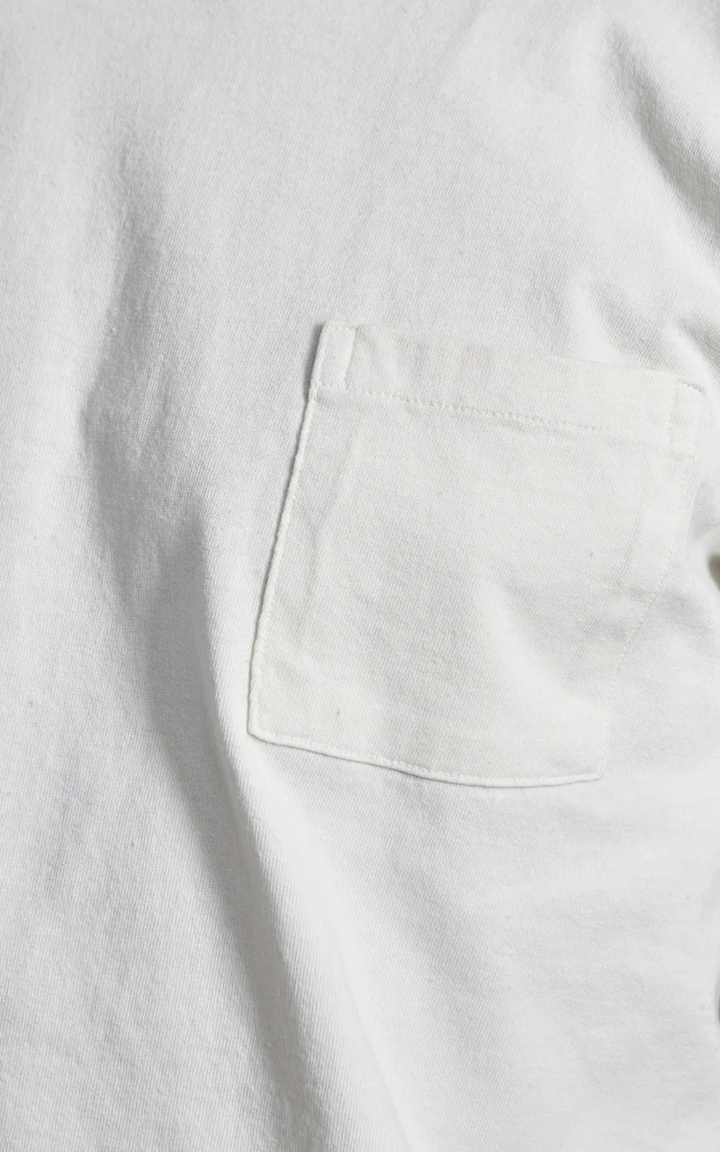 Houston Pigment Dyed Pocket T-Shirt Off White - Image 4