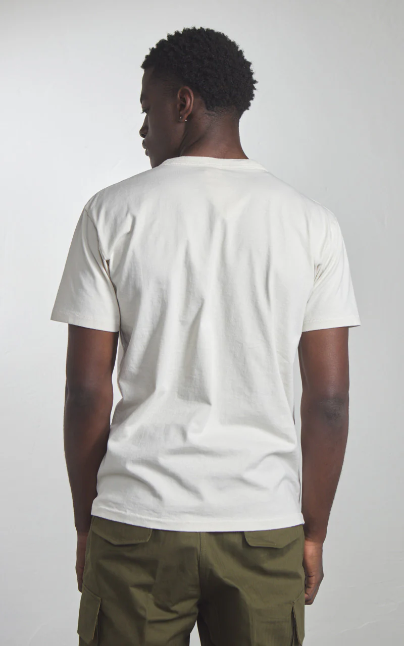 Houston Pigment Dyed Pocket T-Shirt Off White - Image 5