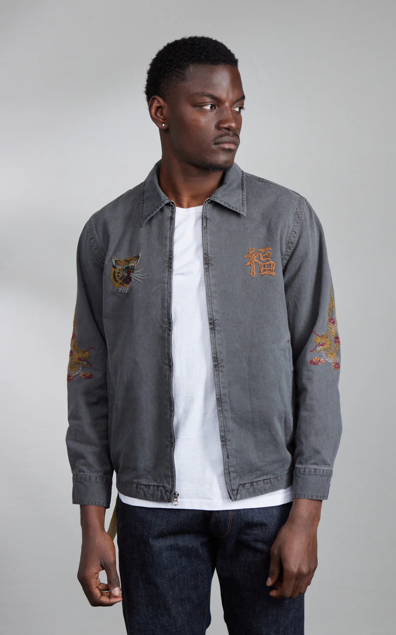 Houston Pigment Vietnam Jacket Tiger Black - Image 3
