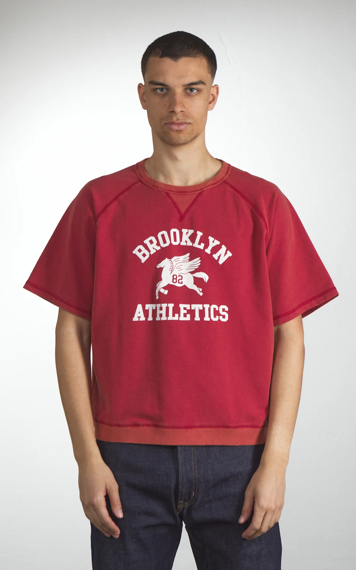 Houston Powder Wash S/S Sweat (Brooklyn) Red - Image 2