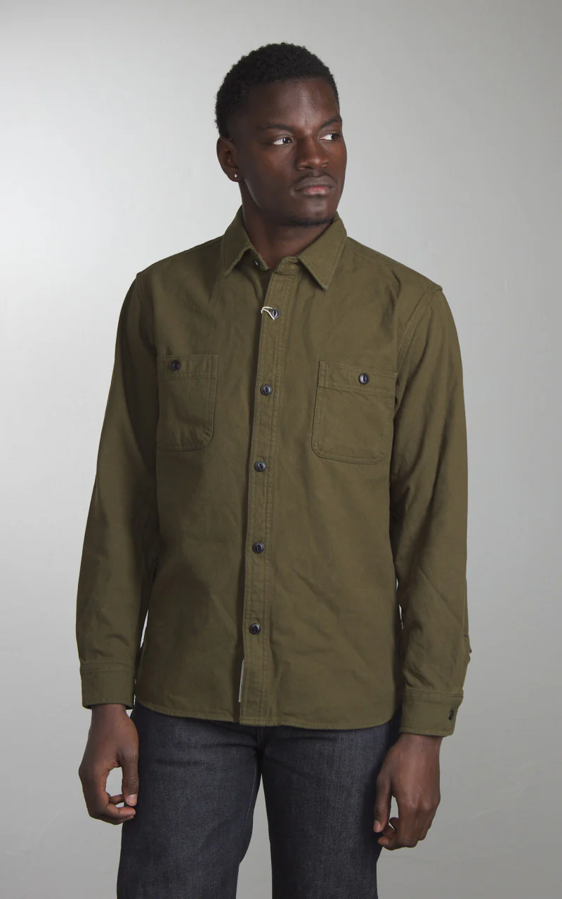 Solid Viera Shirt Heavy Ounce Olive - Image 2