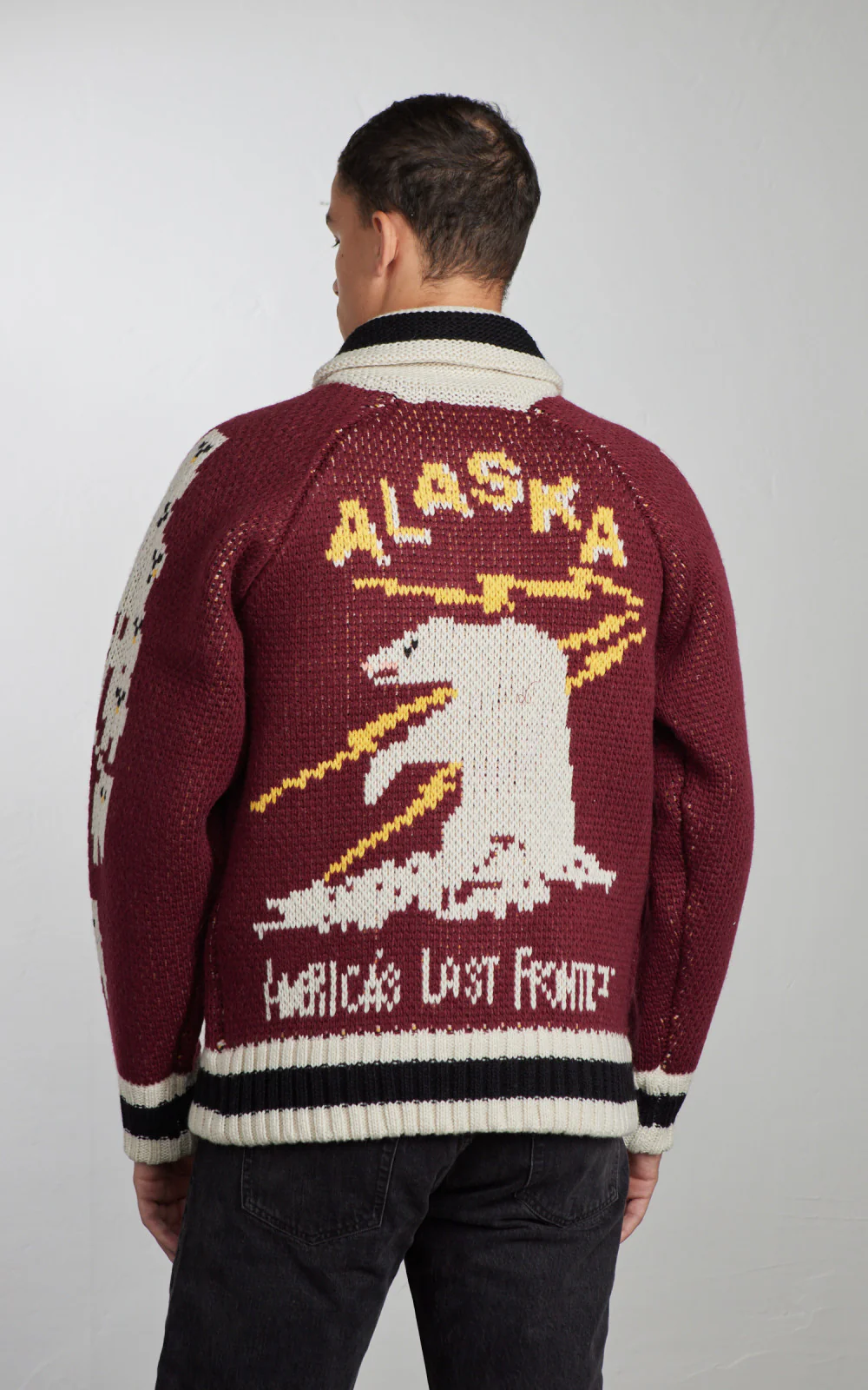 Houston Souvenir (Bear) Cowichan Sweater Marron - Image 10