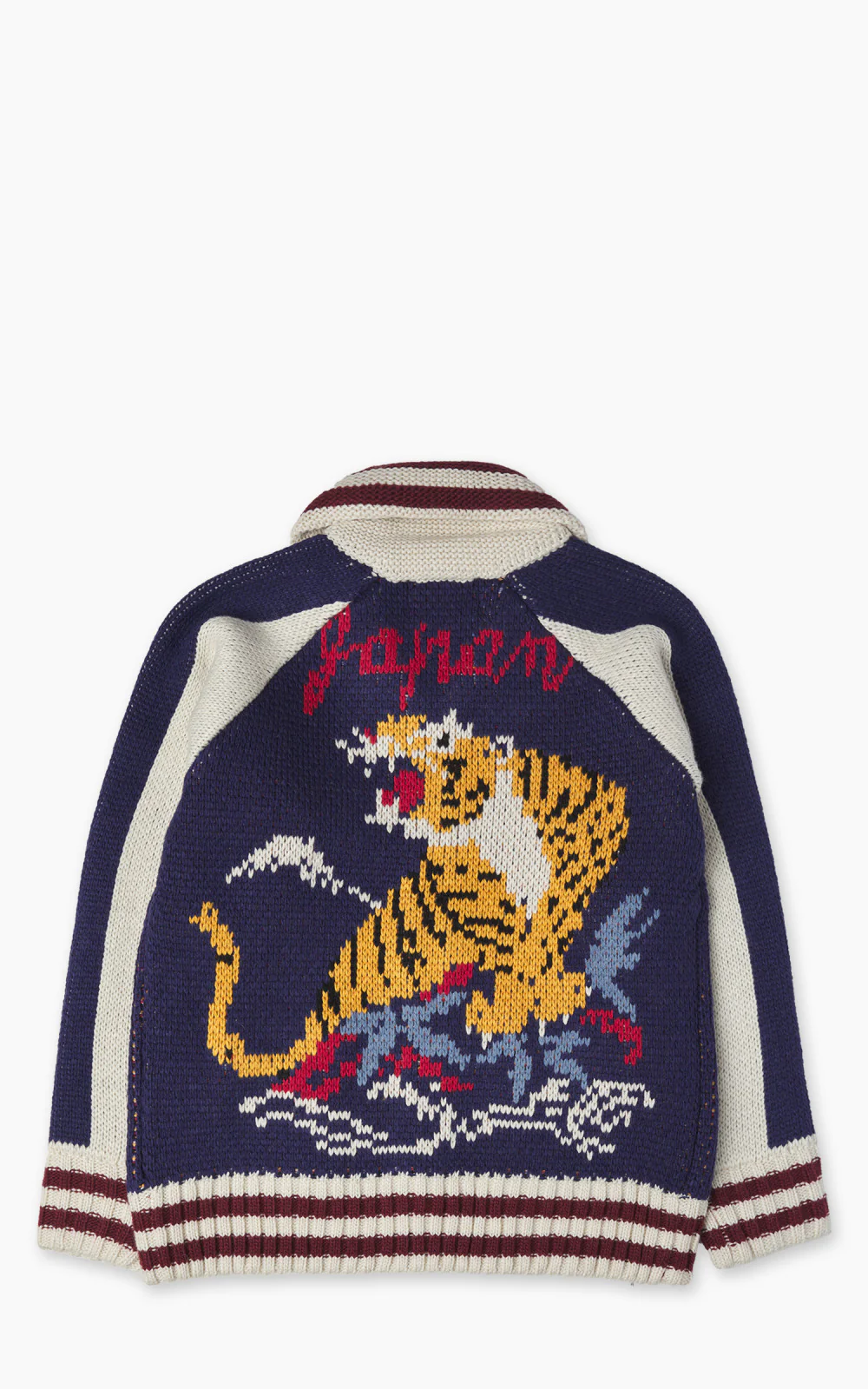 Houston Souvenir (Tiger) Cowichan Sweater Blue - Image 3