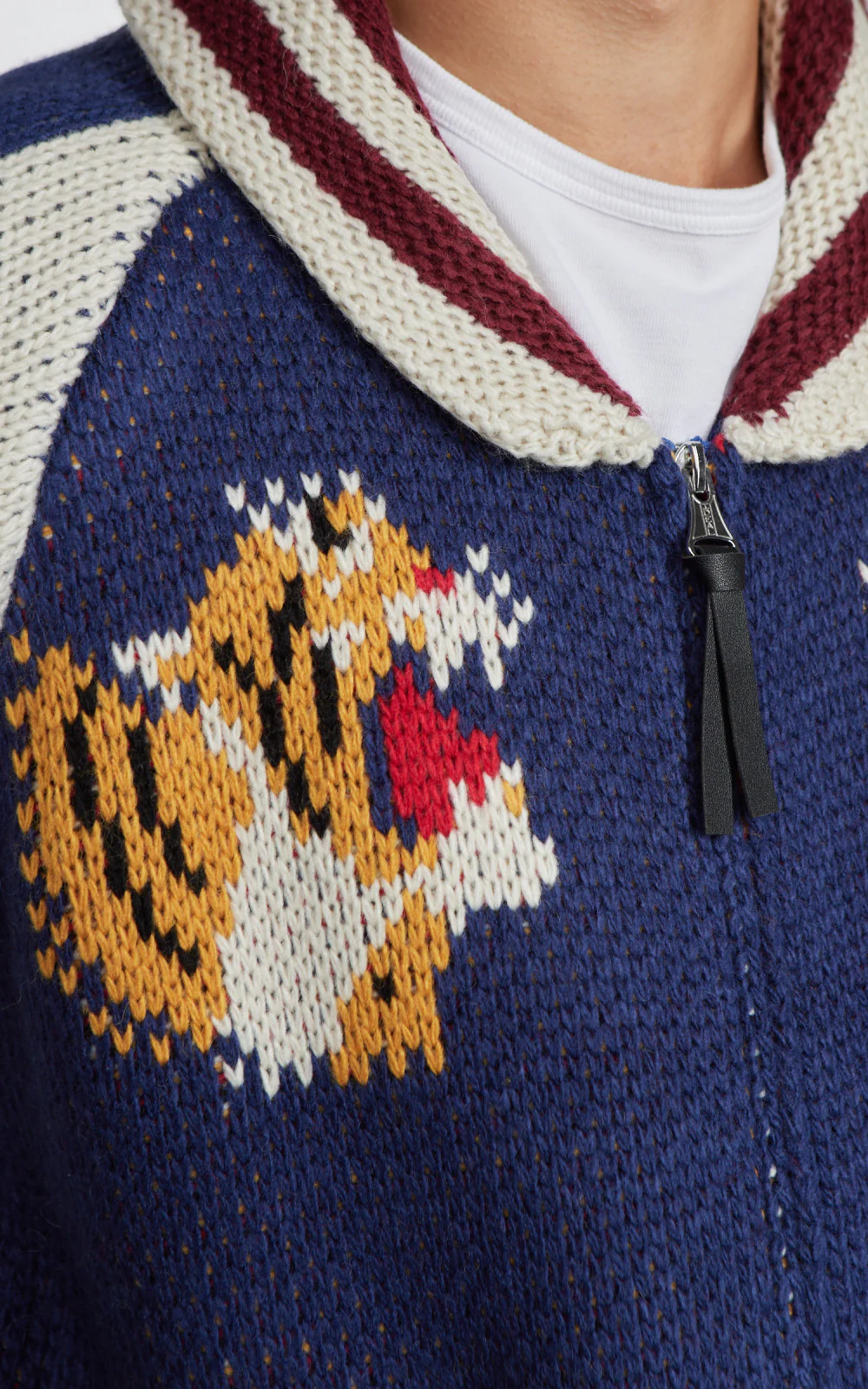 Houston Souvenir (Tiger) Cowichan Sweater Blue - Image 5
