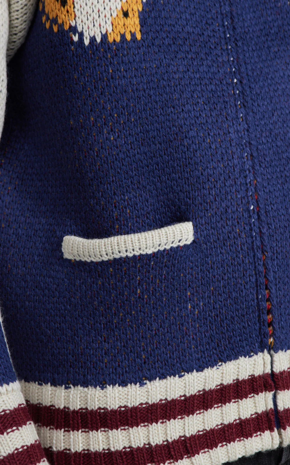 Houston Souvenir (Tiger) Cowichan Sweater Blue - Image 7