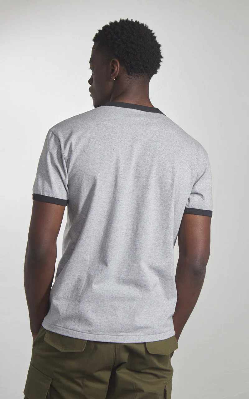 Houston Tiger Ringer T-Shirt Grey/Black - Image 5