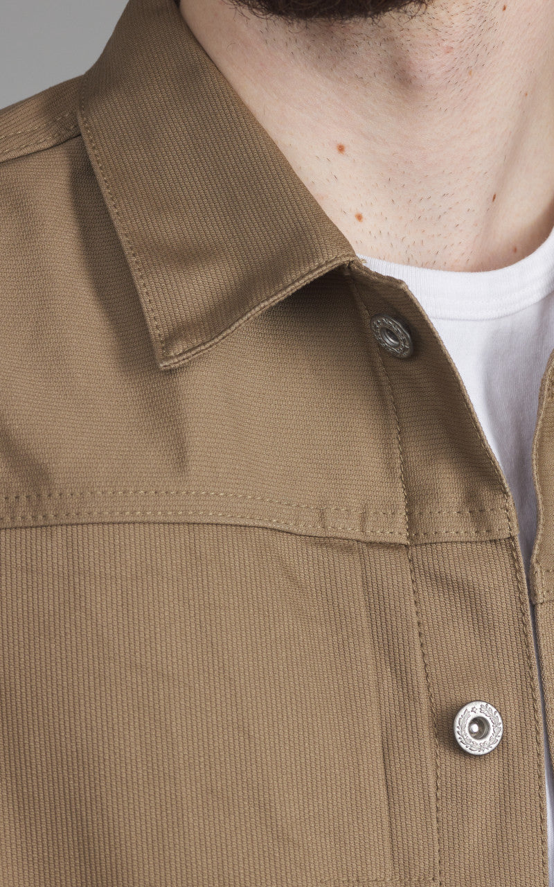 Houston Type 1 Pique Jacket T-Back Mocha - Image 5