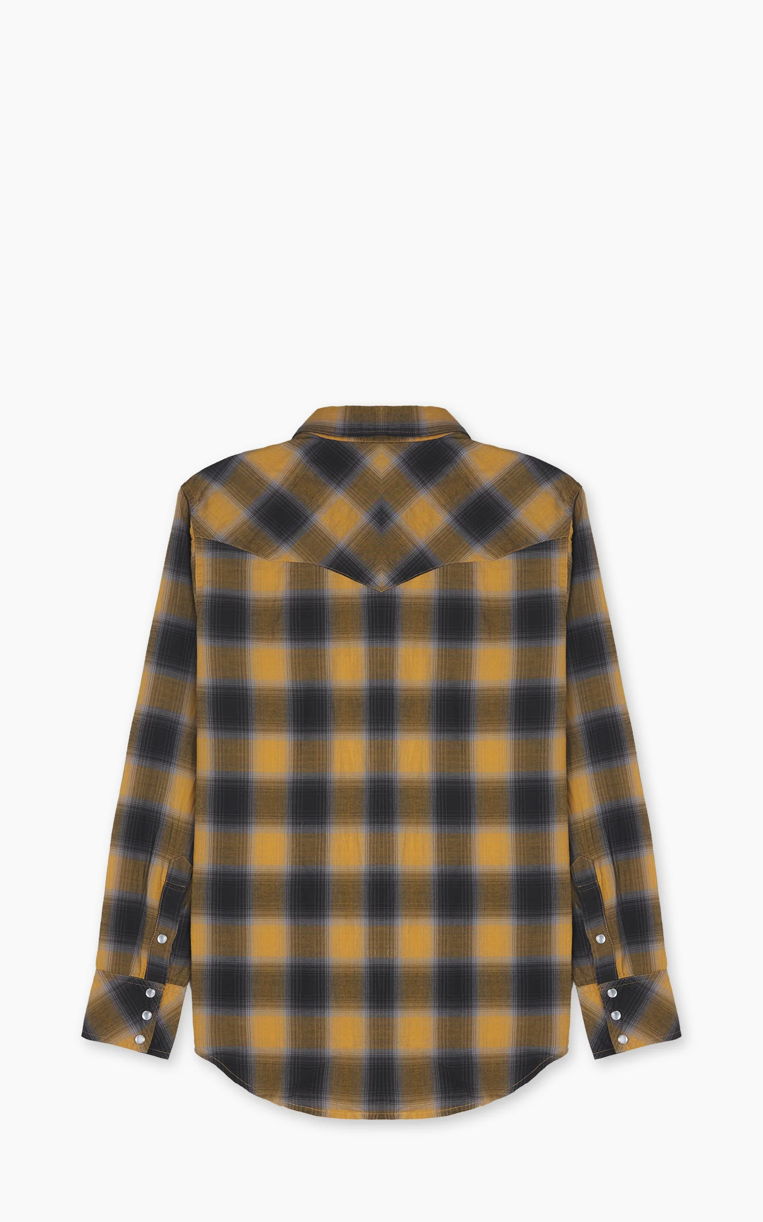 Houston UNIVERD72 Ombre Check Western Shirt Yellow - Image 3