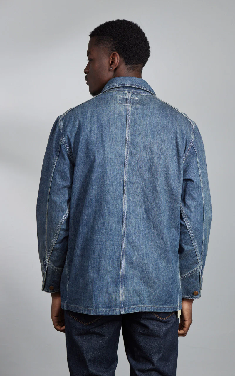 US Cotton Denim Coverall Indigo Vintage Wash - Image 4