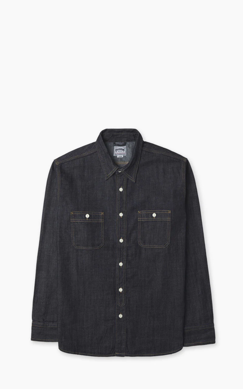 Houston U.S. Cotton Denim Work Shirt Indigo