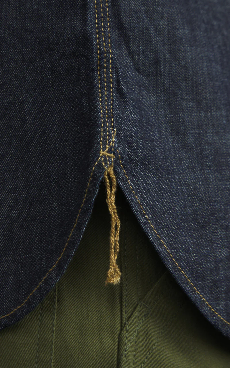 Houston U.S. Cotton Denim Work Shirt Indigo - Image 5