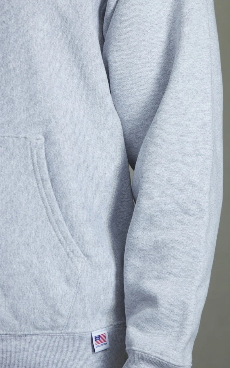 Houston U.S. Cotton R/V Hoodie Heather Grey - Image 3