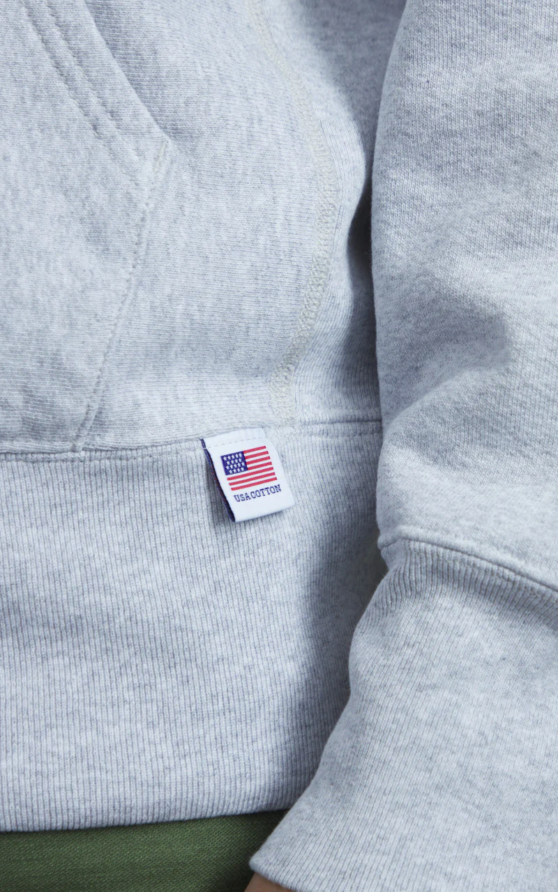 Houston U.S. Cotton R/V Hoodie Heather Grey - Image 4