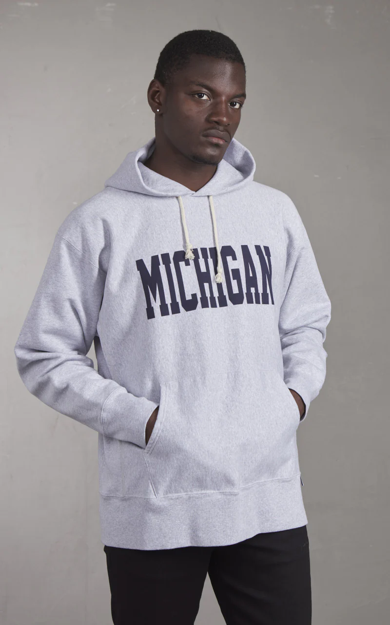 Houston U.S. Cotton R/V Hoodie Michigan Heather Grey - Image 4