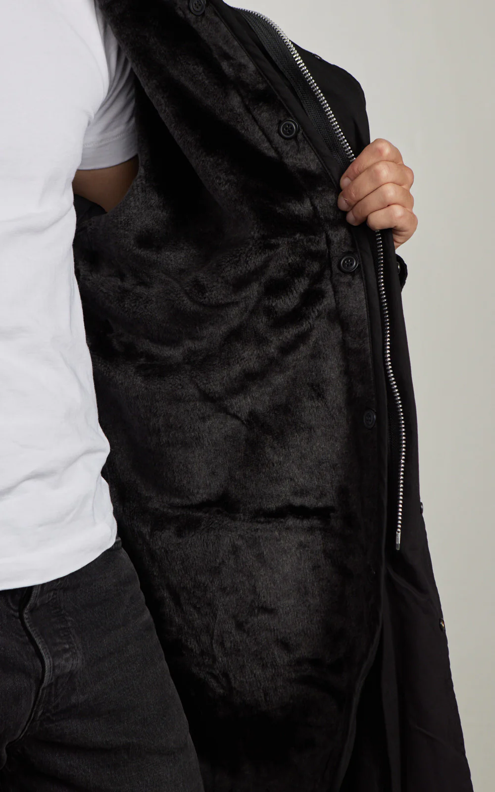 Houston US M51 Fishtail Parka Lined Black - Image 6