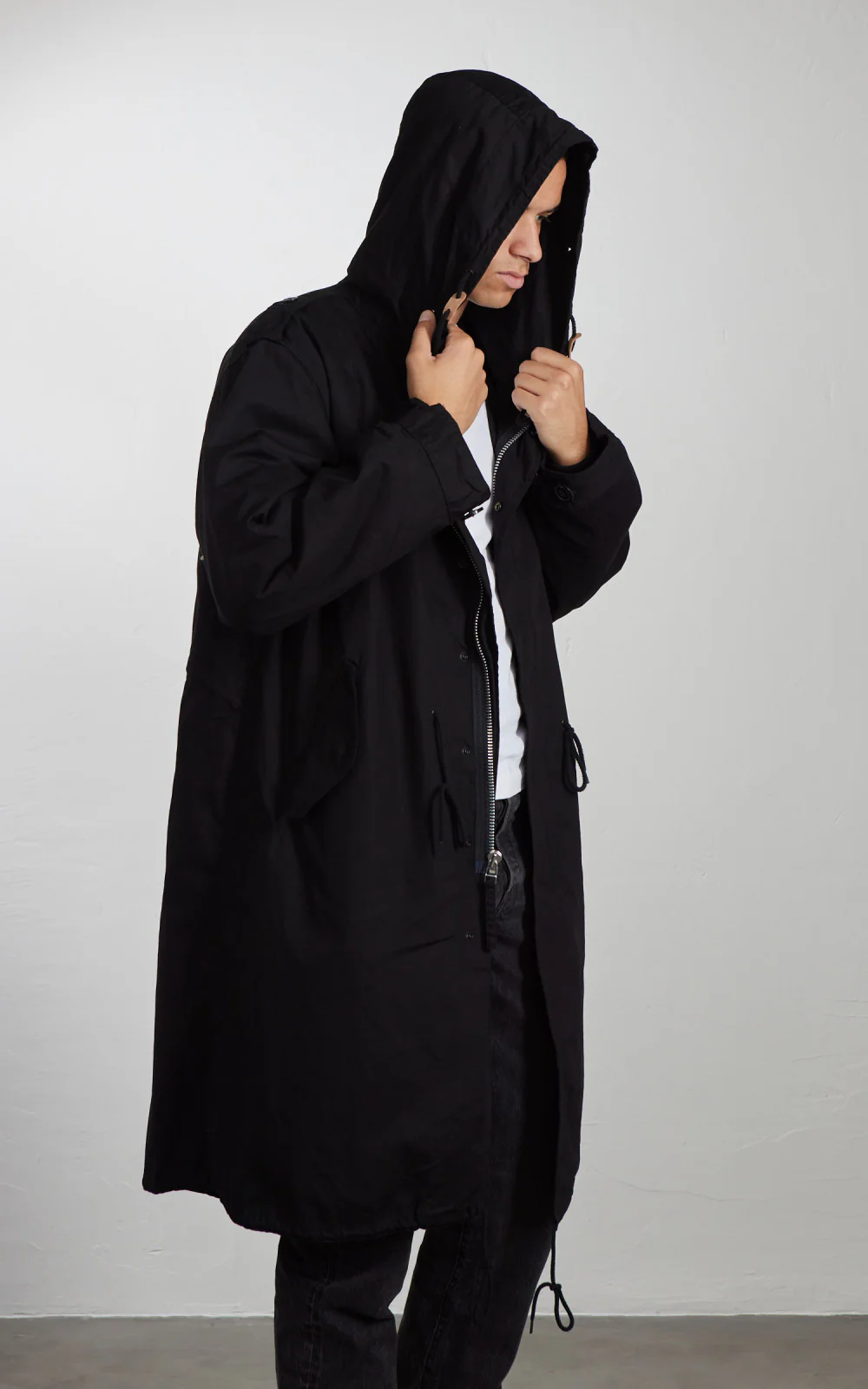 Houston US M51 Fishtail Parka Lined Black - Image 8