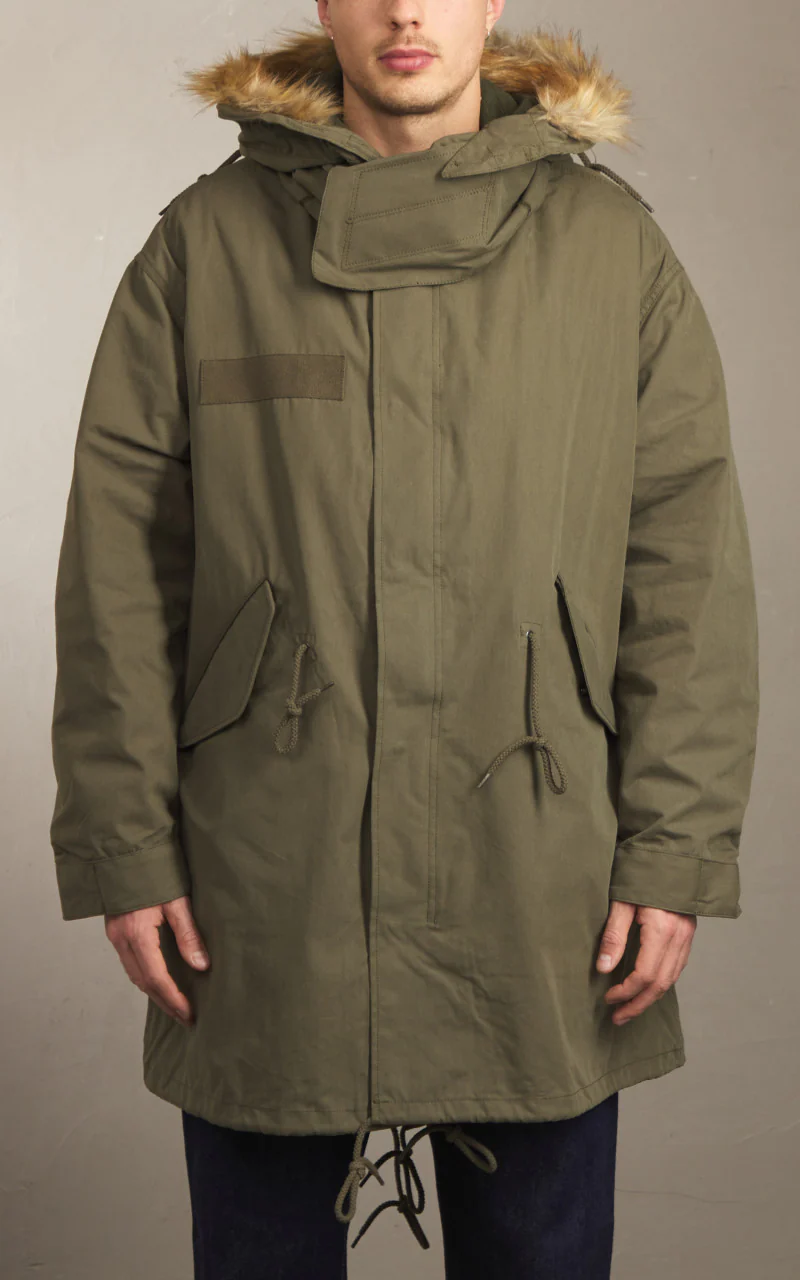 Houston US M65 Fishtail Parka Hooded Olive Drab - Image 2