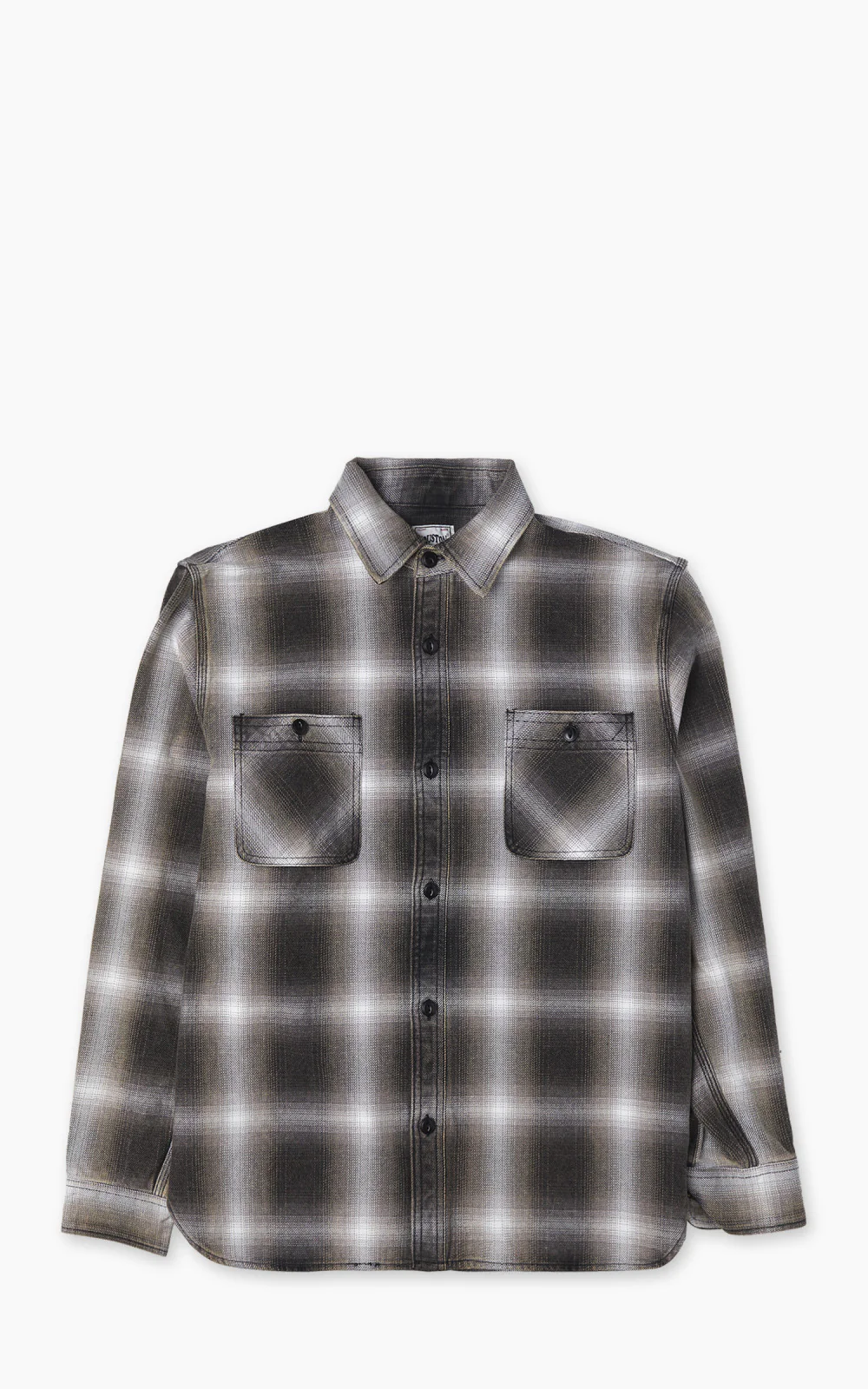 Houston Vintage Ombre Check Viyella Shirt Black