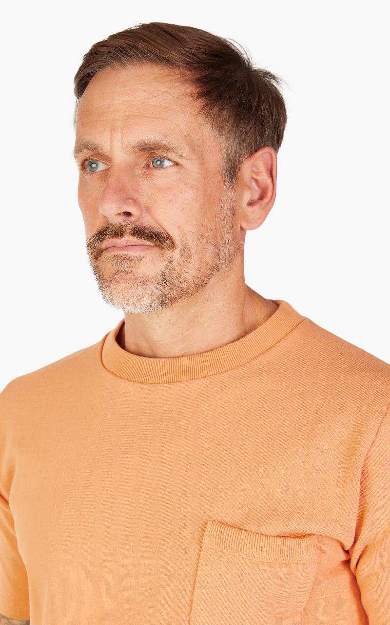 Jackman Dotsume Pocket T-Shirt Coral - Image 5