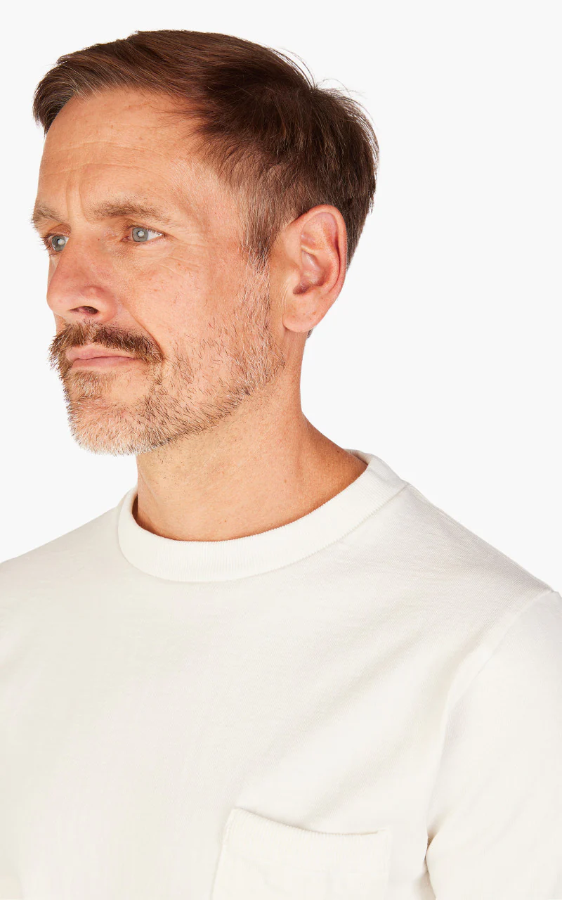 Jackman Dotsume Pocket T-Shirt Off White - Image 5