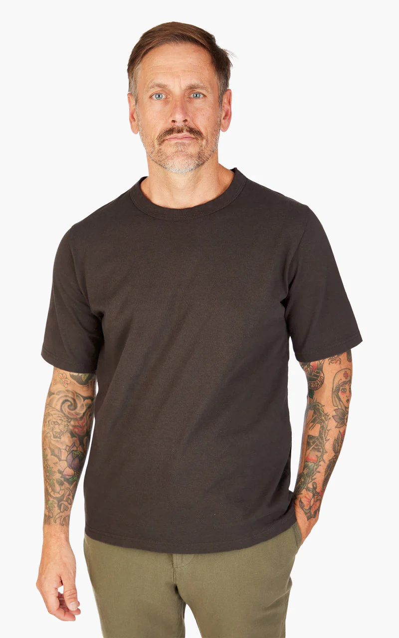 Jackman Lead-Off T-Shirt Dark Taupe - Image 4