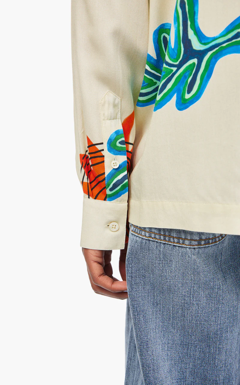 Jacquemus La Chemise Baou Print Beige Arty Sun - Image 7