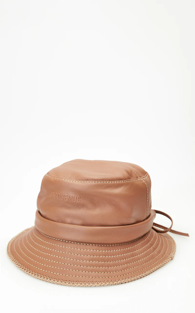 Jacquemus Le Bob Mentalo Bucket Hat Dark Beige