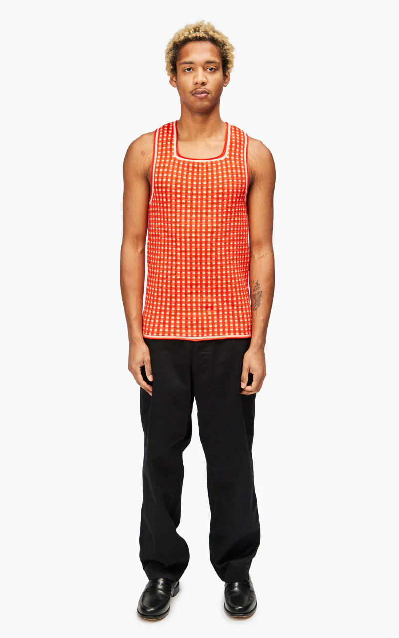 Jacquemus Le Débardeur Macio Jacquard Tank Top Multi-Red - Image 2