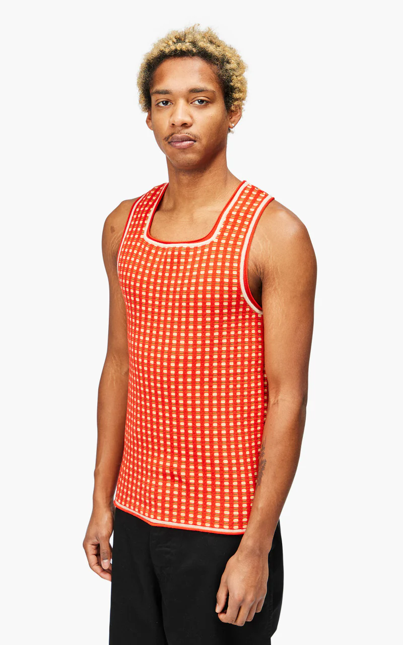 Jacquemus Le Débardeur Macio Jacquard Tank Top Multi-Red - Image 6