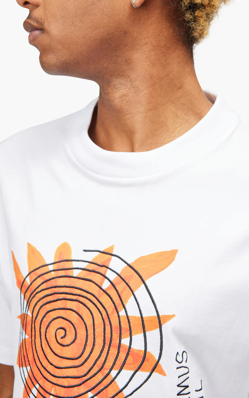 Jacquemus Le T-Shirt Soalheiro Print Arty Leaf White - Image 6