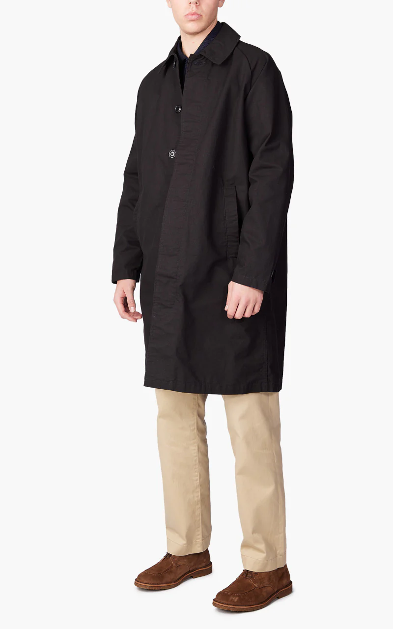 Japan Blue Balmacaan Coat Black - Image 2