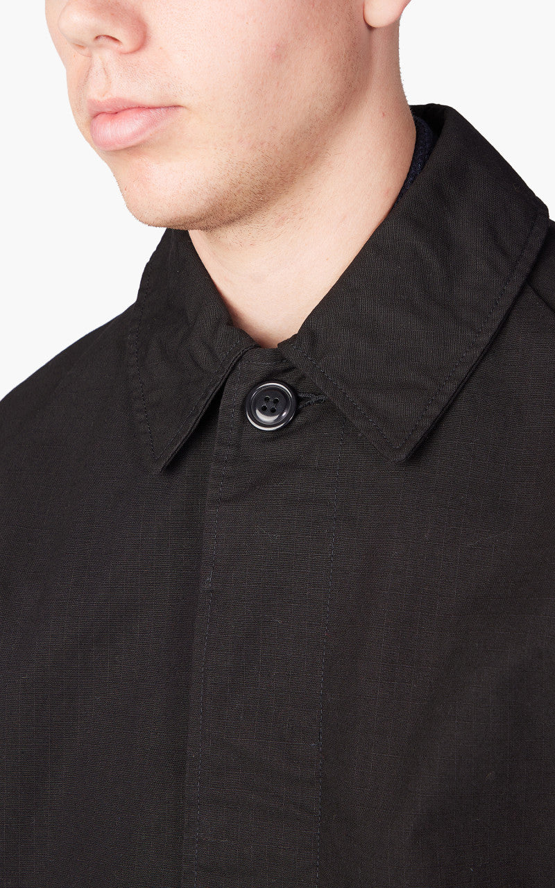 Japan Blue Balmacaan Coat Black - Image 5