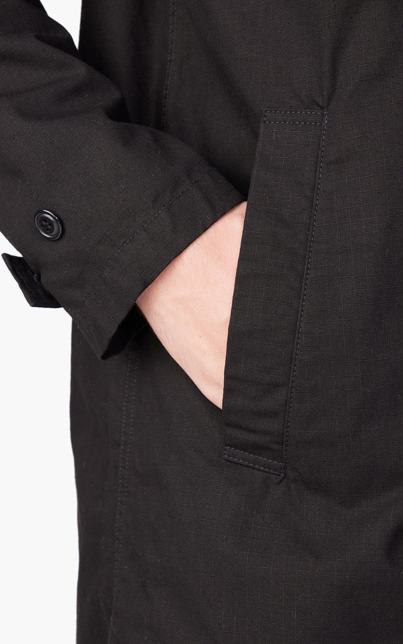 Japan Blue Balmacaan Coat Black - Image 7