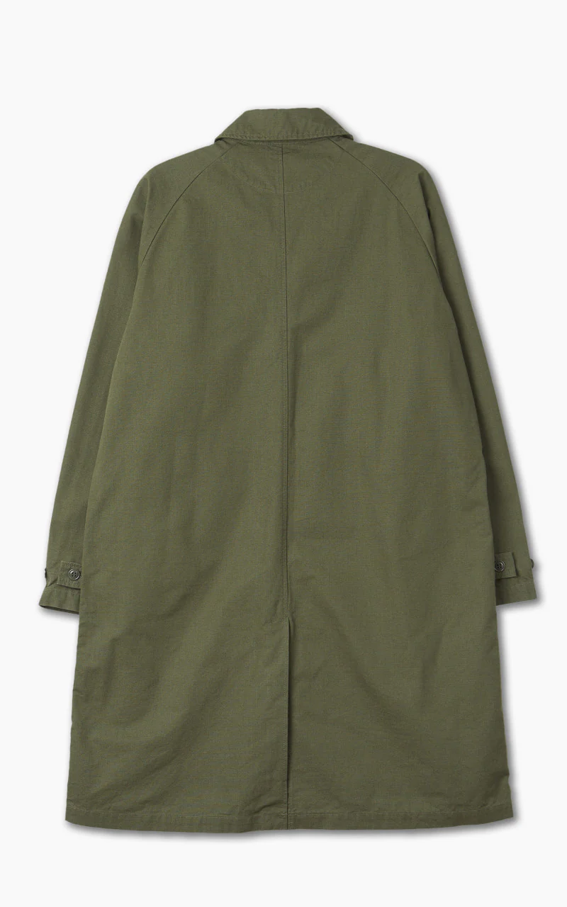 Japan Blue Balmacaan Coat Olive Drab - Image 3