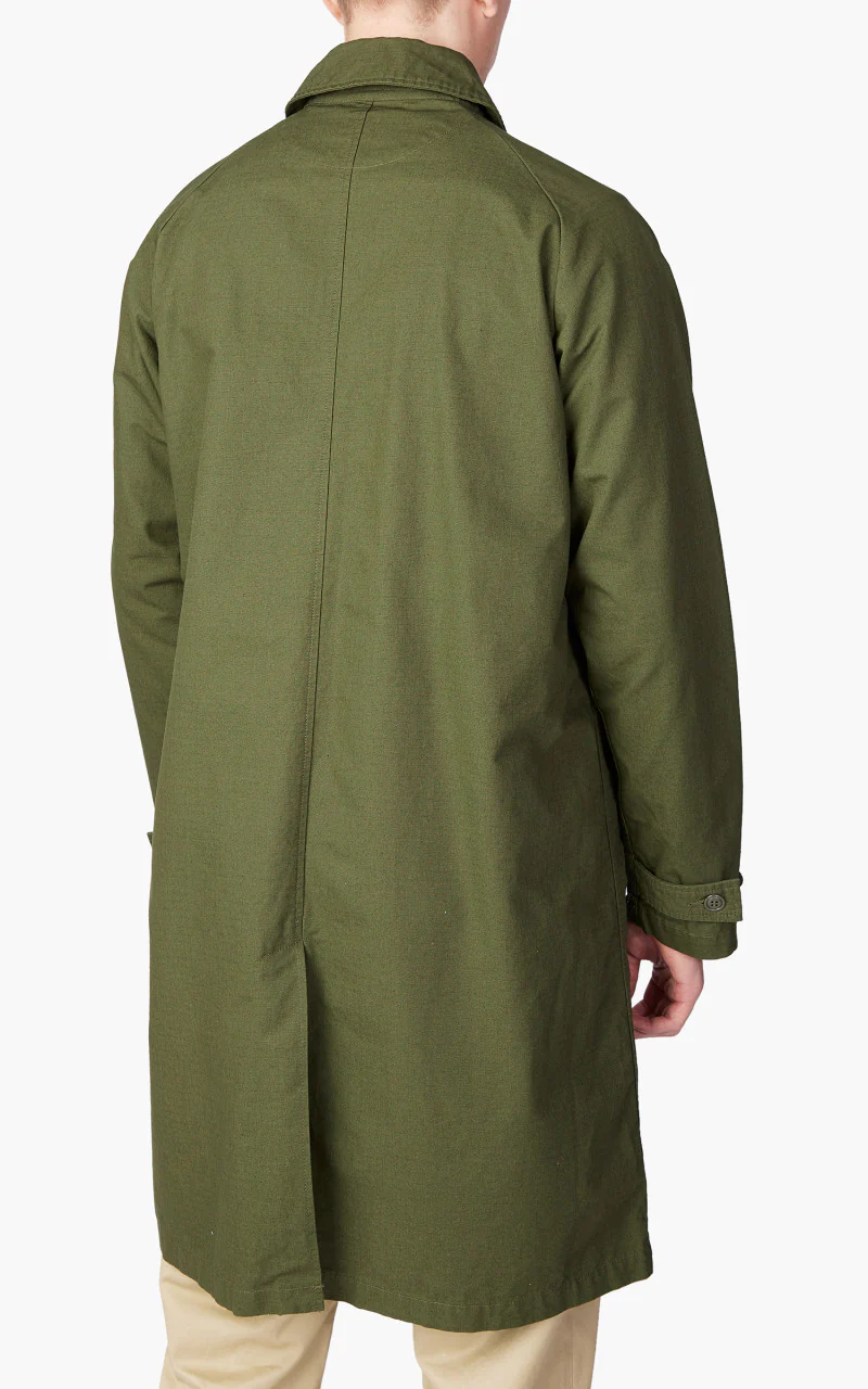 Japan Blue Balmacaan Coat Olive Drab - Image 6