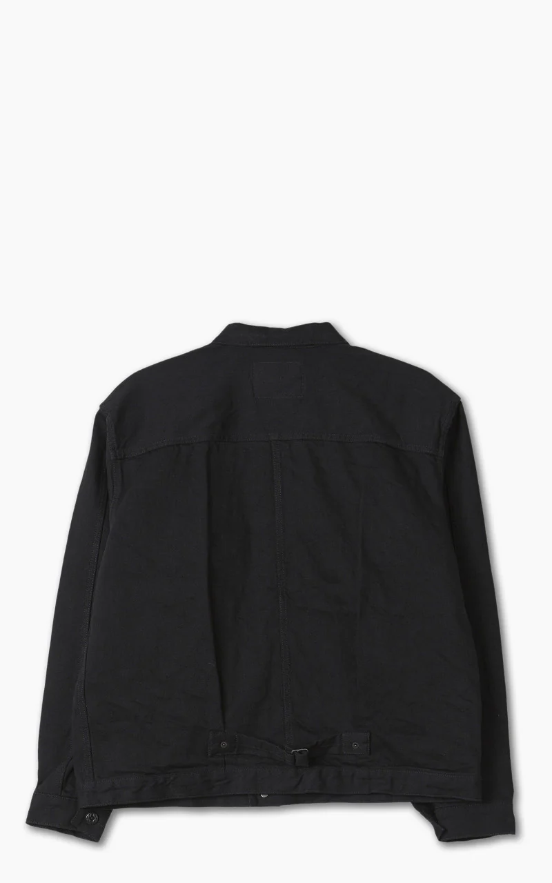 Japan Blue Classic Denim Jacket Aging Washed Black - Image 3