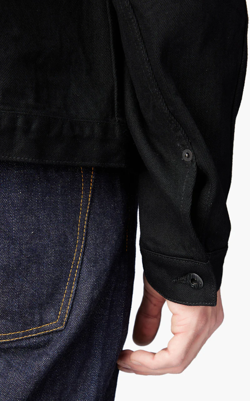Japan Blue Classic Denim Jacket Aging Washed Black - Image 7