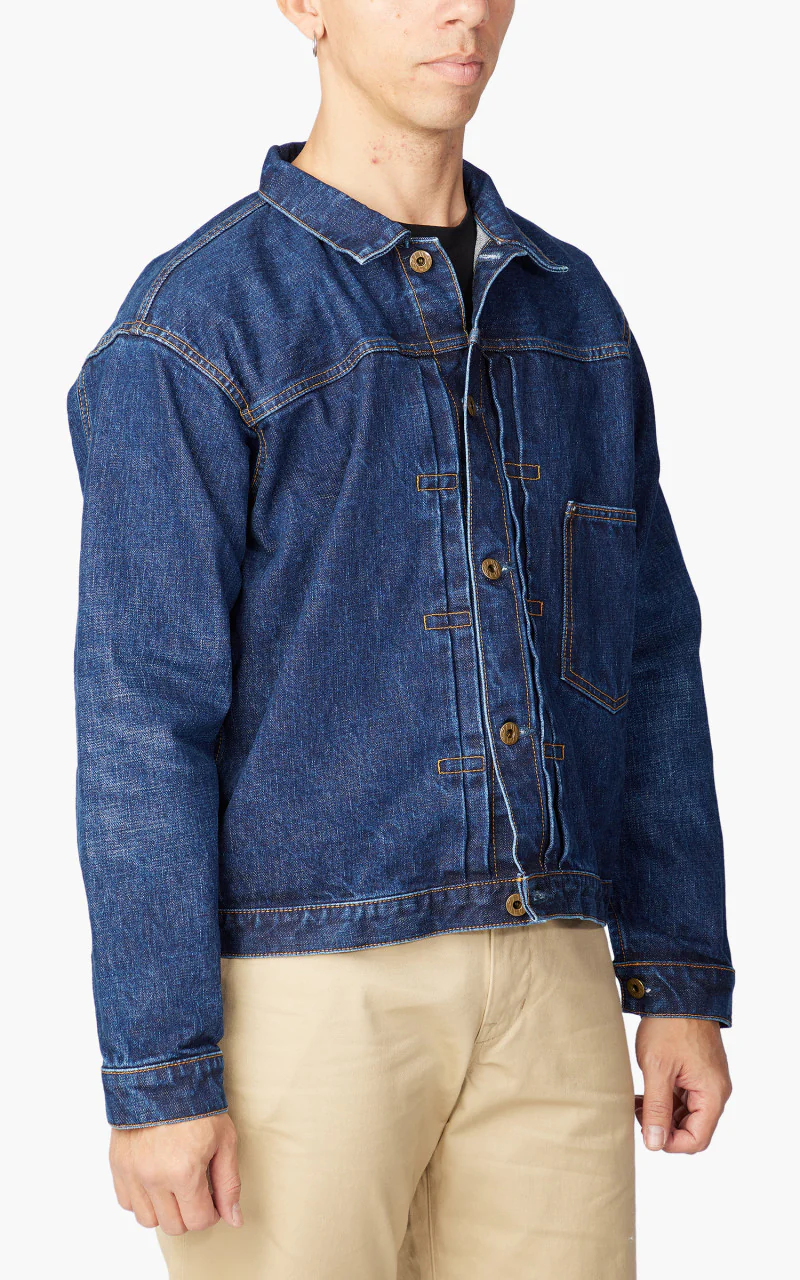 Japan Blue Classic Denim Jacket Mid Washed Indigo - Image 4
