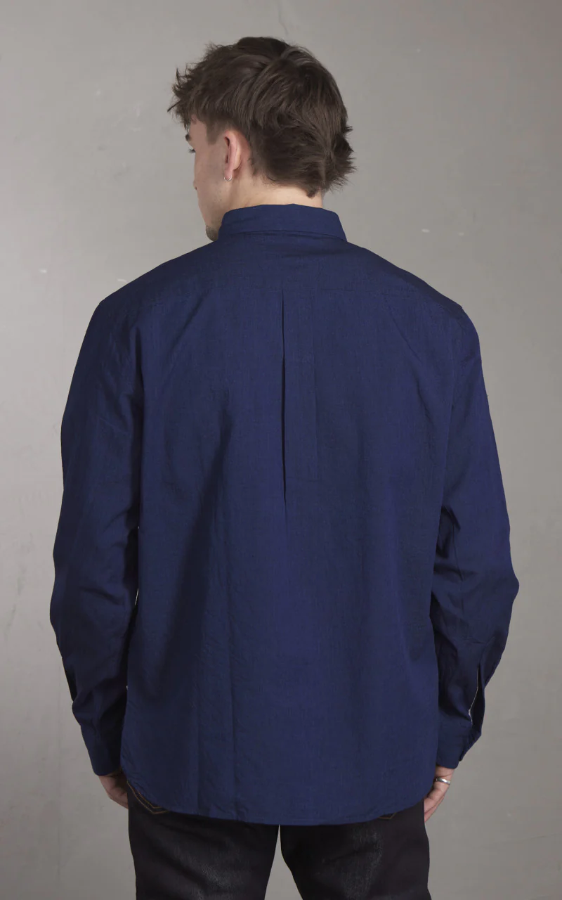 Japan Blue Cote d’Ivoire Cotton Selvedge Chambray Shirt Dark Indigo - Image 6