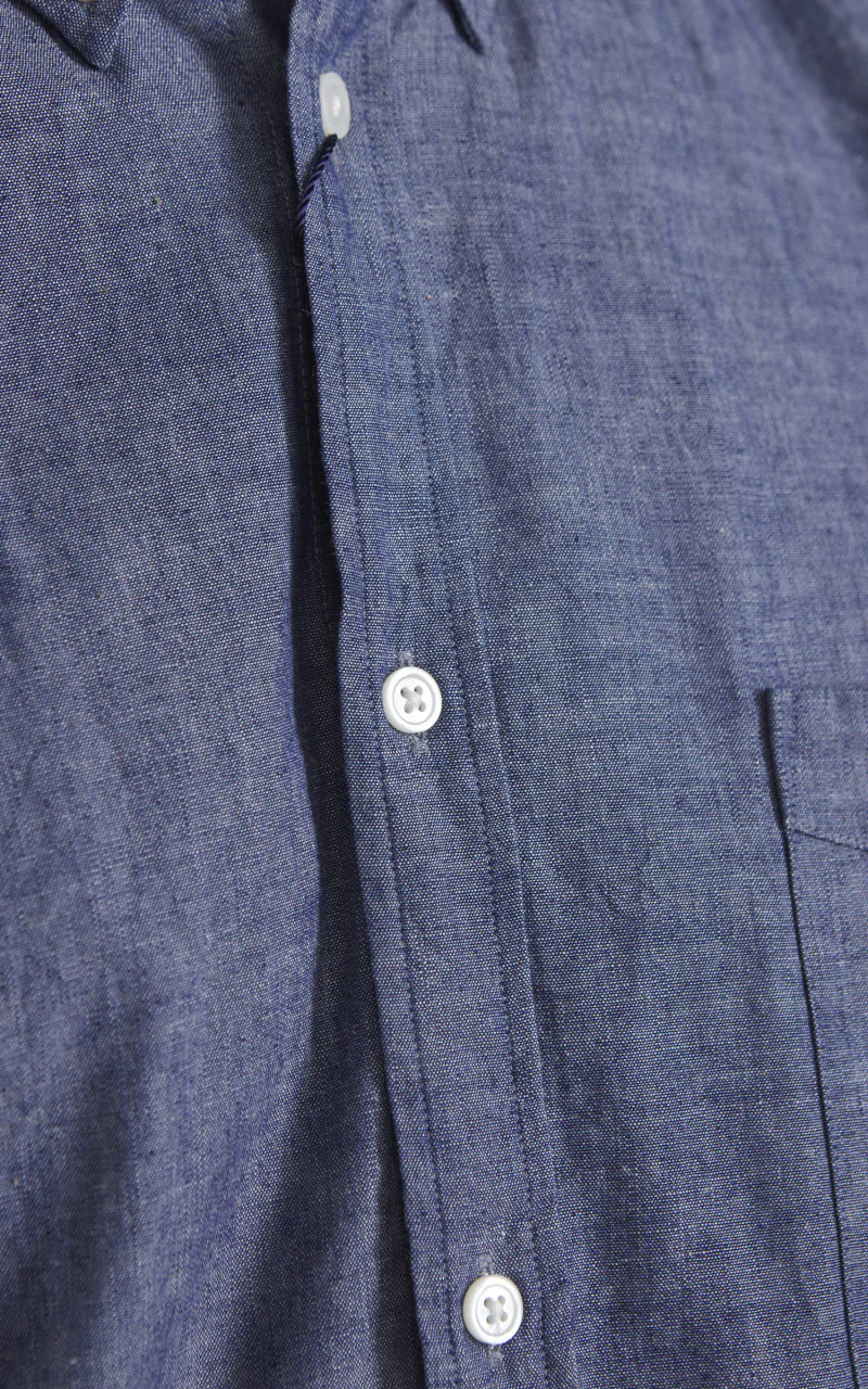Japan Blue Cote d’Ivoire Cotton Selvedge Chambray Shirt Indigo - Image 5