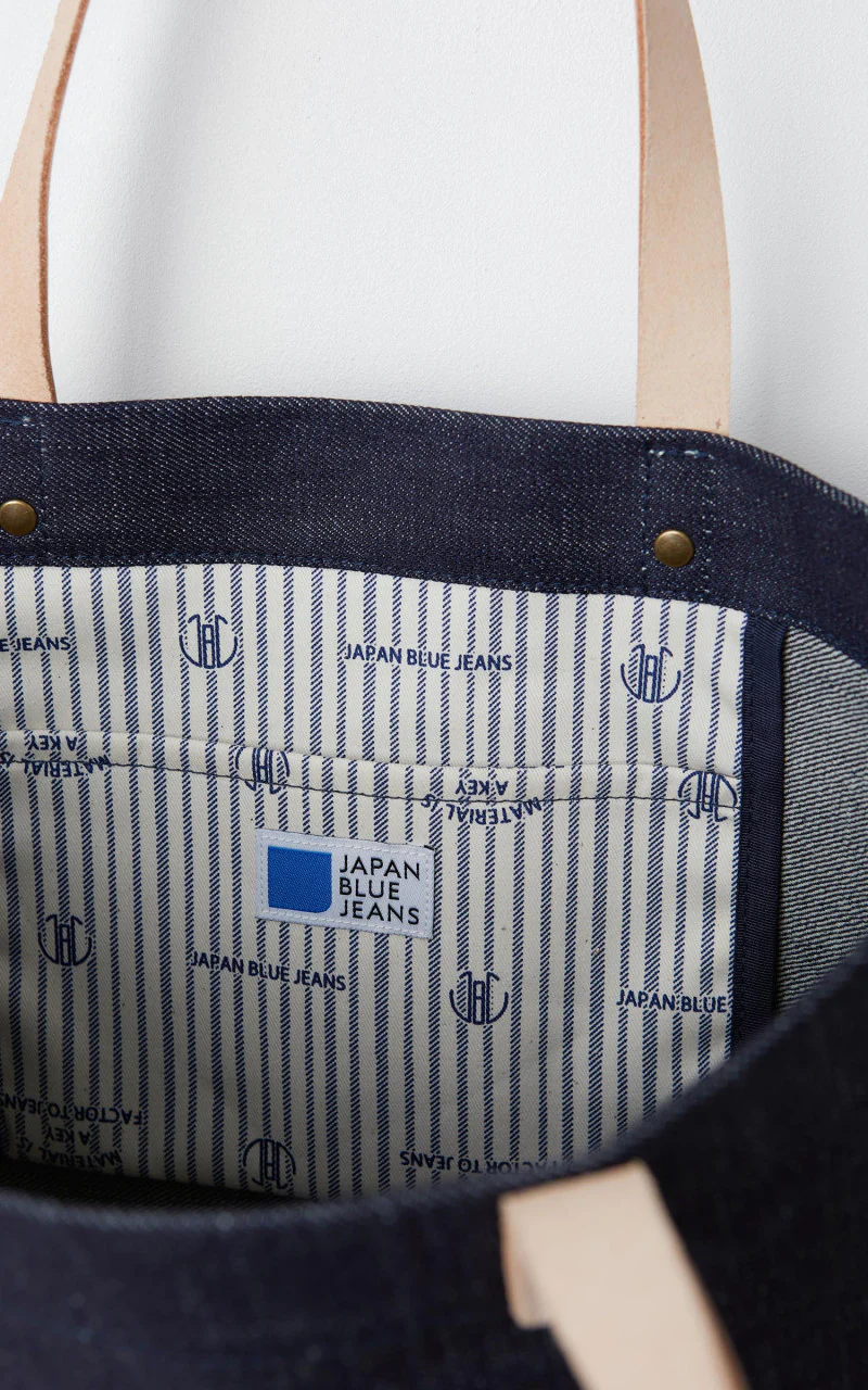 Japan Blue Denim Tote Bag Indigo - Image 3