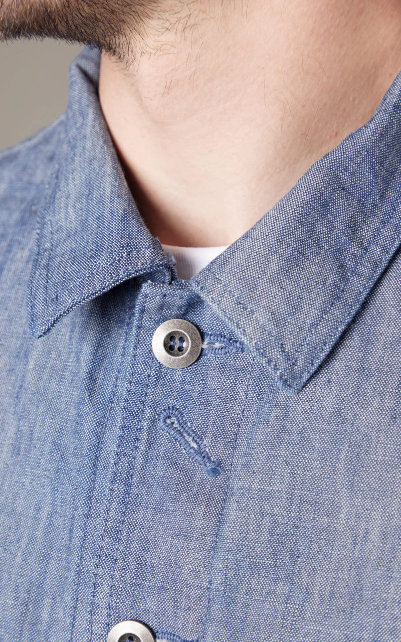 Japan Blue Heavy Chambray Coverall Sax 14oz - Image 5